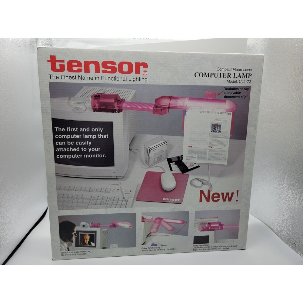 Vintage Tensor Computer Lamp Retro Model CL1C-72 Pink - New